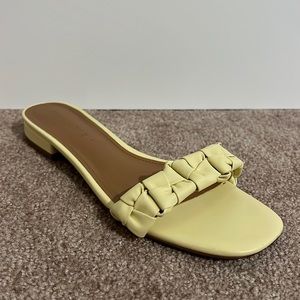 WHO WHAT WEAR Canary Yellow Sandal/Slides